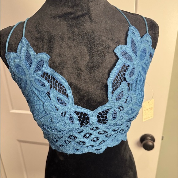 Free people fp one Adella Bralette in blue crochet lace night swim - Picture 1 of 6